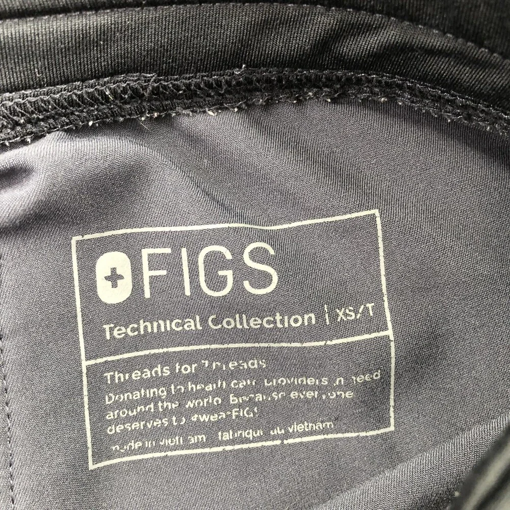 FIGS Scrub Pants Womens XS Tall Blue Technical Collection Straight Leg Medical
